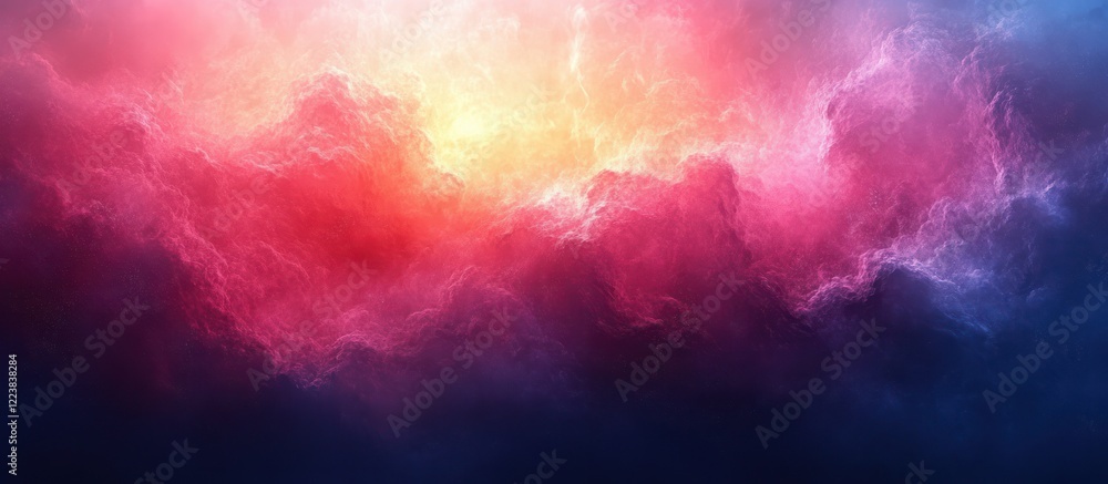 Poster abstract gradient background with smooth transitions from deep red to muted blue soft lighting dream