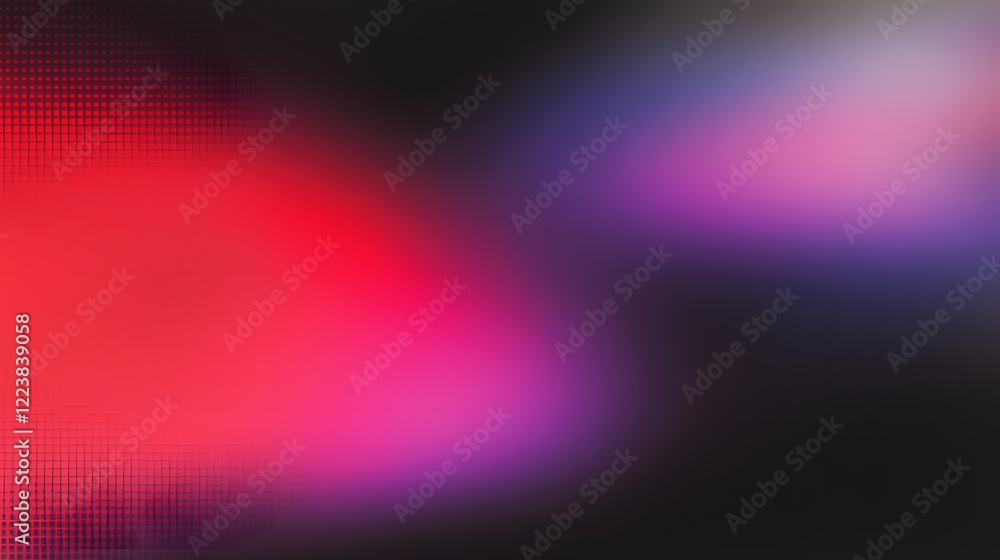 Poster Stunning abstract gradient design featuring a rich and harmonious color palette of magenta red blue and purple that blends seamlessly with a soft noise overlay