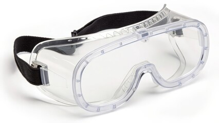 Clear Safety Glasses with Black Strap