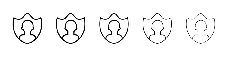 Account protection icon Vector logo sign