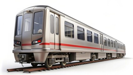 Obraz premium Modern Electric Multiple Unit Train on Tracks