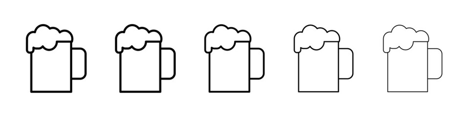 Beer mug icon Vector logo sign