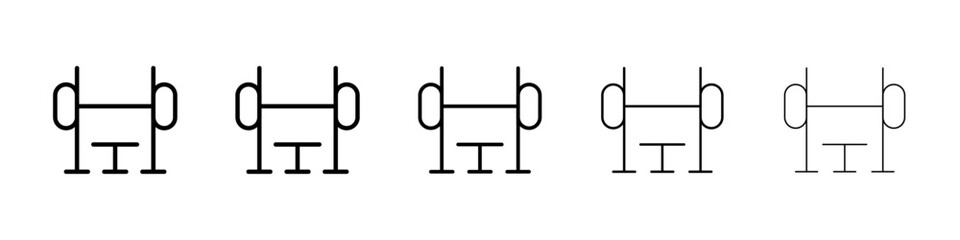 Bench press icon Vector logo sign