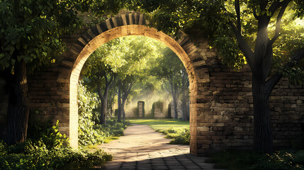 Fototapeta premium archway intricate brickwork