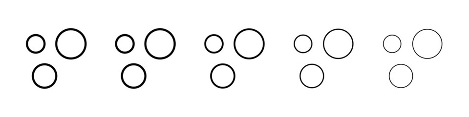 Bubbles icon Vector logo sign