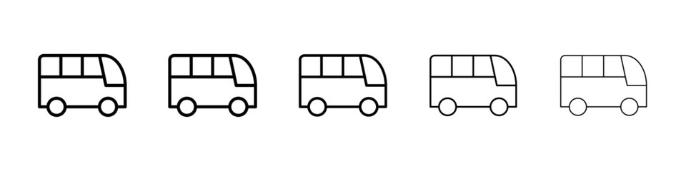 Bus icon Vector logo sign