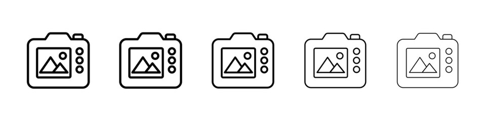 Camera picture icon Vector logo sign