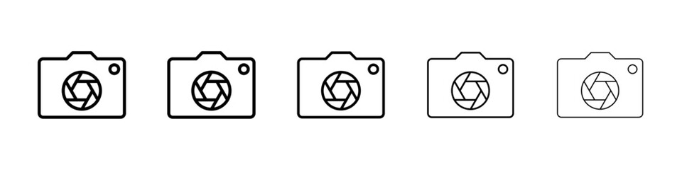 Camera shutter icon Vector logo sign