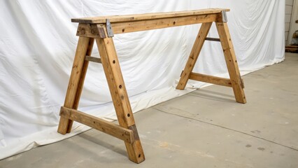 Wooden Sawhorse Workbench