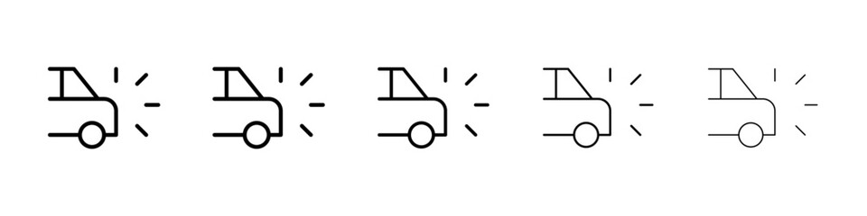 Car crash icon Vector logo sign