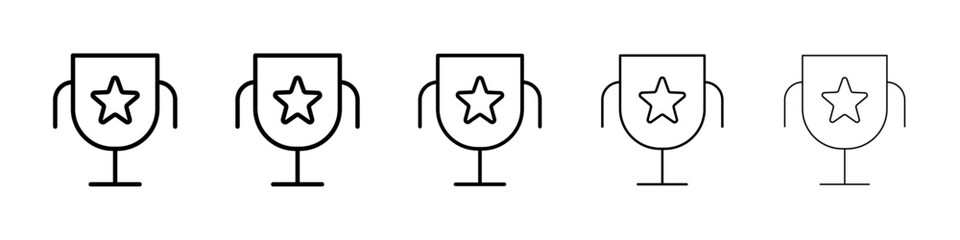 Champion trophy icon Vector logo sign