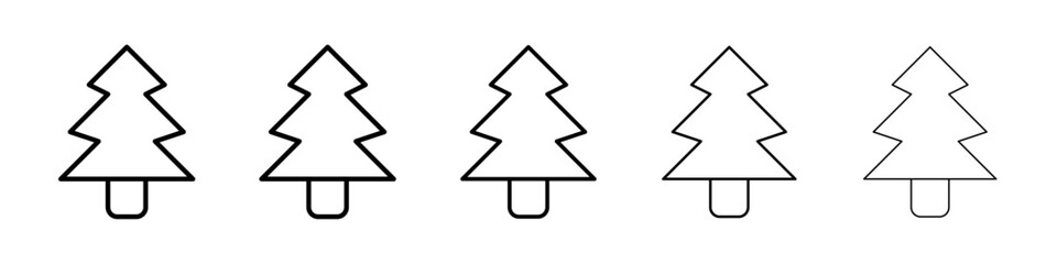 Christmas tree icon Vector logo sign