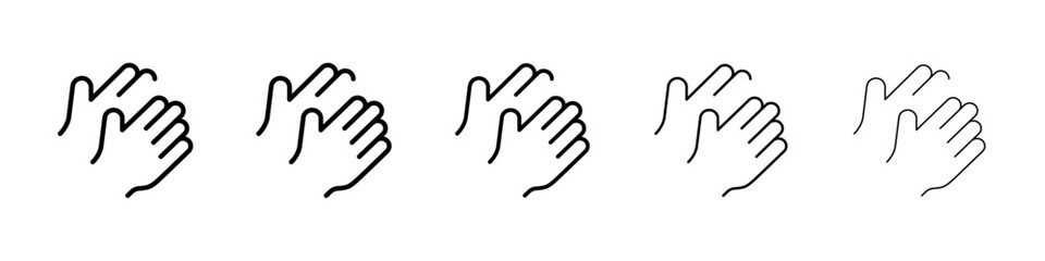Clapping icon Vector logo sign