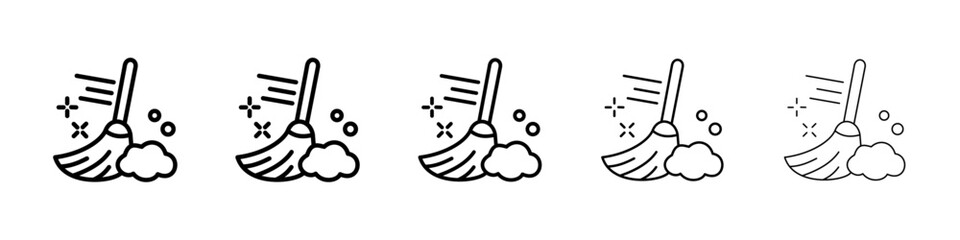 Cleaning brush icon Vector logo sign