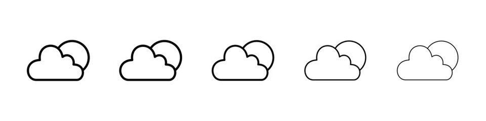 Fototapeta premium Cloud sun icon Vector logo sign