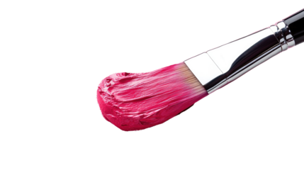Pink Paint Brush: A vibrant pink paint swirled onto the bristles of a paintbrush, capturing the essence of artistic creation and boundless possibility.