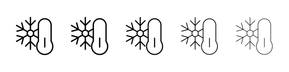 Cold temperature icon Vector logo sign