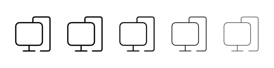 Computer desktop icon Vector logo sign