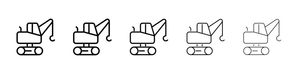 Crane lifter icon Vector logo sign