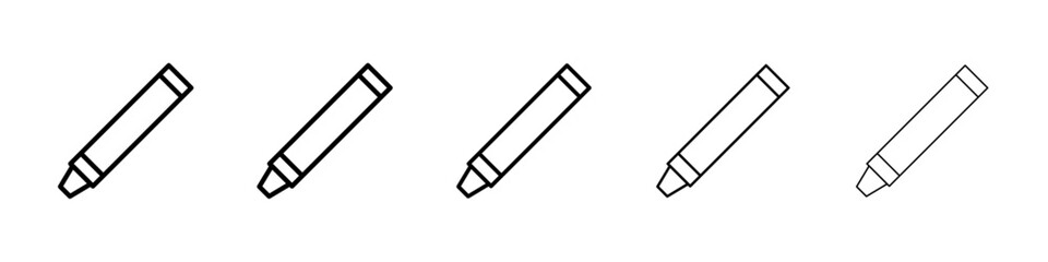 Crayon icon Vector logo sign