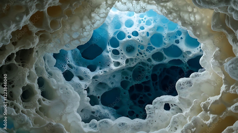 Poster abstract bubble patterns in a fluid oceanic scene