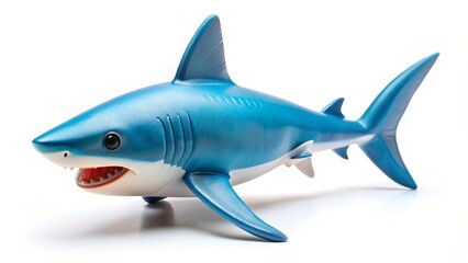 Obraz premium Blue Shark Toy Model