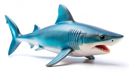 Obraz premium Blue Shark Toy Model