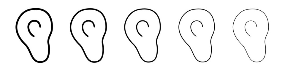 Ear icon Vector logo sign