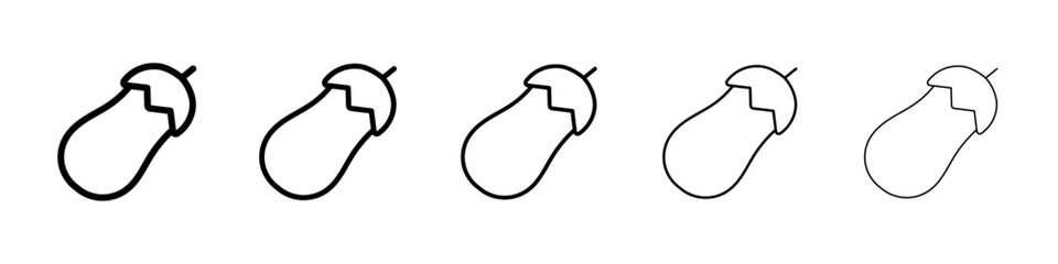 Egg plant icon Vector logo sign