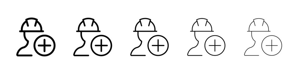 Engineer add icon Vector logo sign