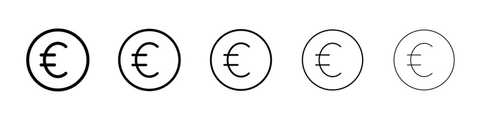 Euro icon Vector logo sign