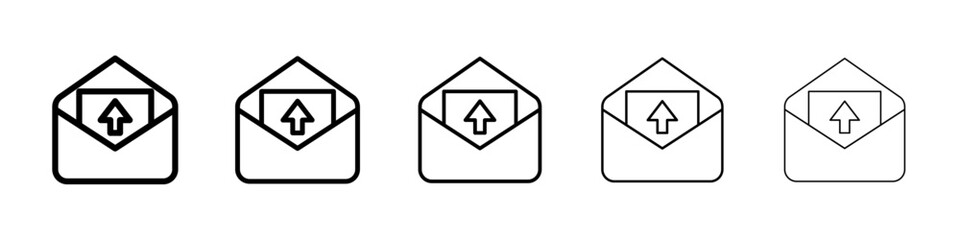 Export mail icon Vector logo sign