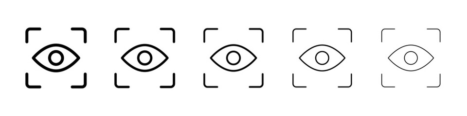 Eye scan icon Vector logo sign