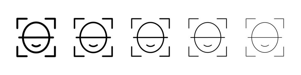 Face scan icon Vector logo sign