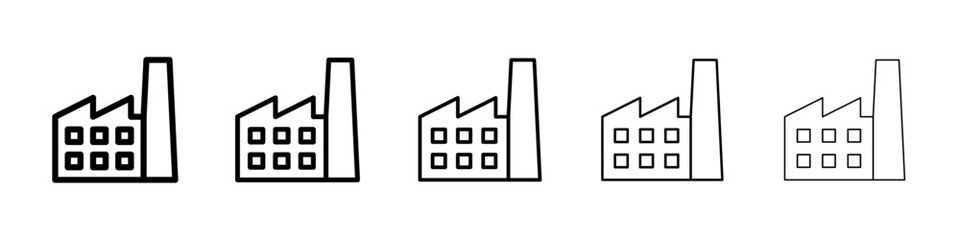 Factory icon Vector logo sign