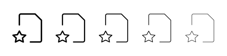 Favourite file icon Vector logo sign