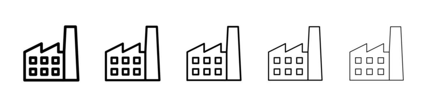 Factory icon Vector logo sign