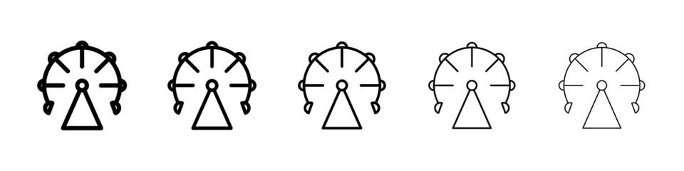 Ferris wheel icon Vector logo sign