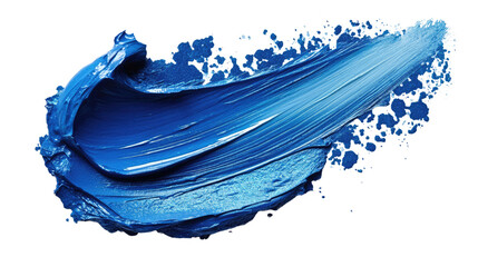 Azure Brushstroke: A dynamic, expressive stroke of cobalt blue paint, thick and textured, creates a vibrant and artistic impression. The movement and energy are palpable.