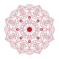 Vector mandala design. Easy mandala Outline. Mandala design for coloring