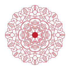 Vector mandala design. Easy mandala Outline. Mandala design for coloring