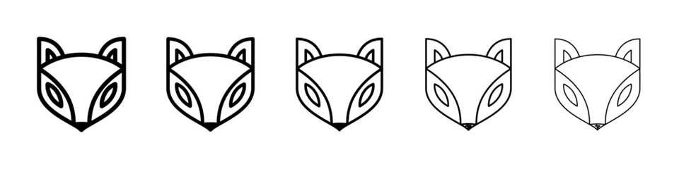 Git fox icon Vector logo sign