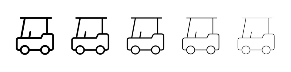 Golf cart icon Vector logo sign