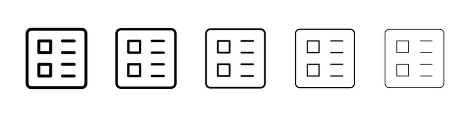 Grid list icon Vector logo sign