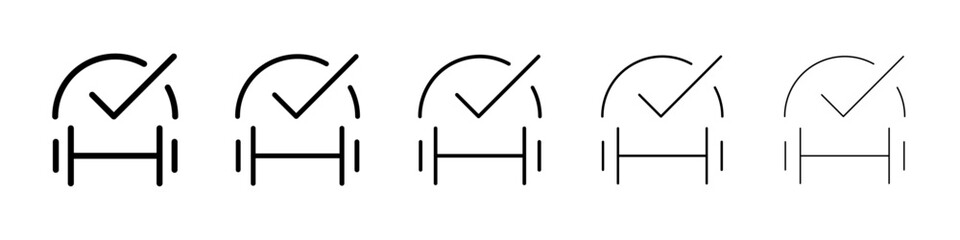 Gym routine icon Vector logo sign