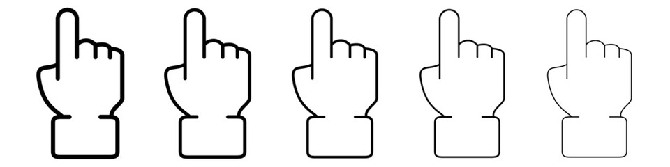 Hand finger icon Vector logo sign