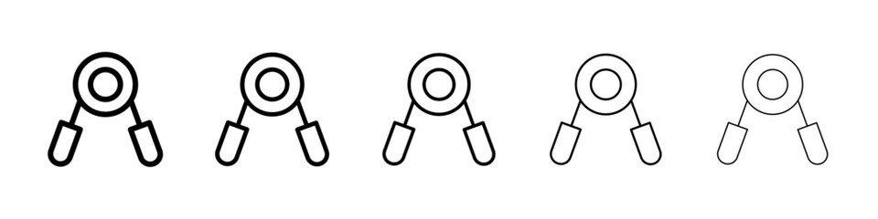 Hand gripper icon Vector logo sign