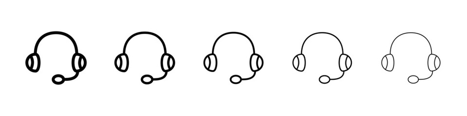 Headset icon Vector logo sign