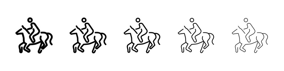 Horse riding icon Vector logo sign