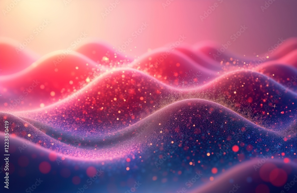 Aufkleber Abstract dynamic waves background with bright colors. Vivid wavy shapes. Suitable for design templates. Futuristic vibrant design element for presentations web banners. Creative colorful abstract